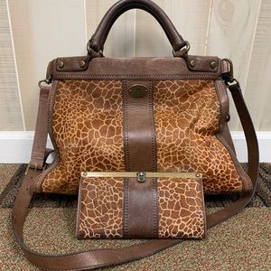 Fossil Vintage Revival Satchel and Wallet